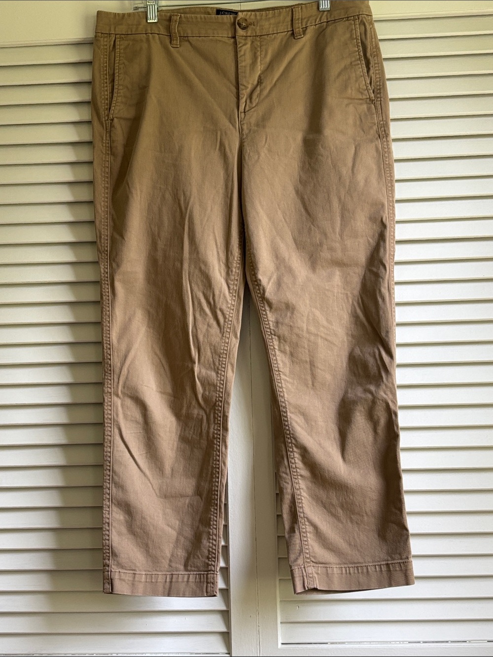 J.Crew High Rise Girlfriend Chinos Pants Khaki Tan 12